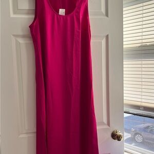 J Crew Magenta Sleeveless Midi Slip Dress Sz 10
